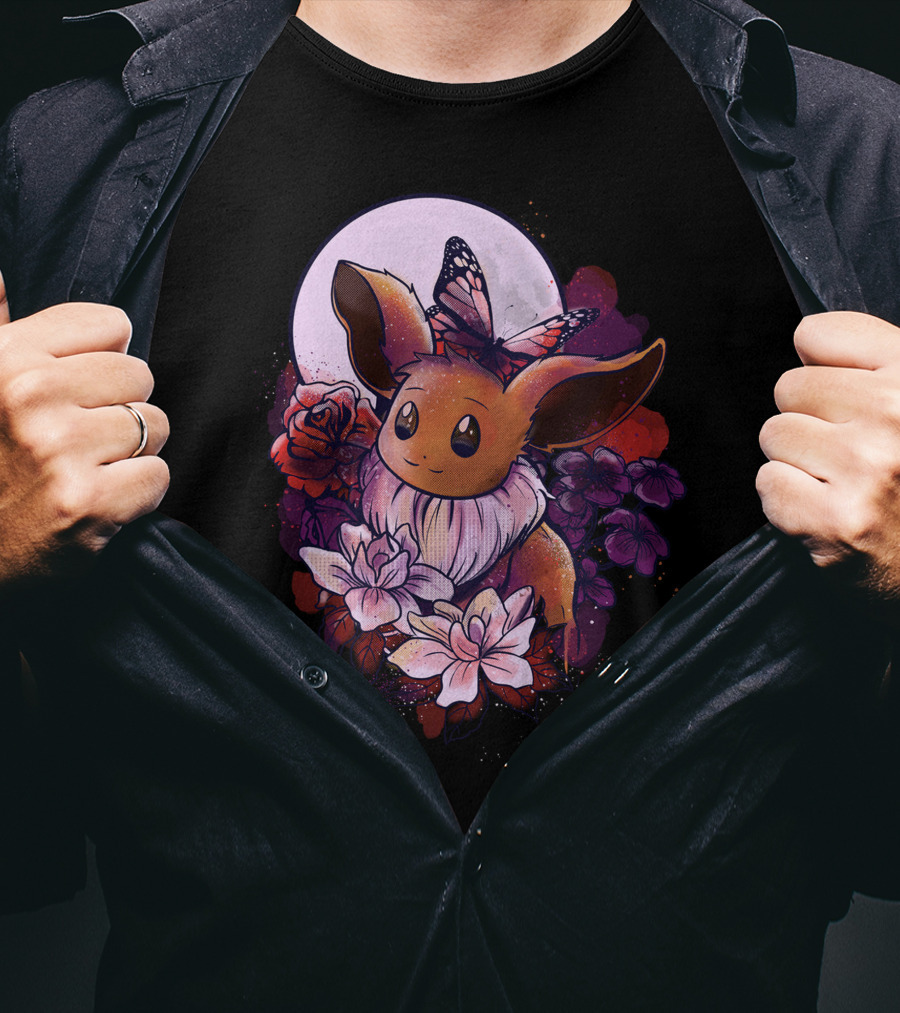 Eevee Moonlight Butterfly Blossoms T-Shirt