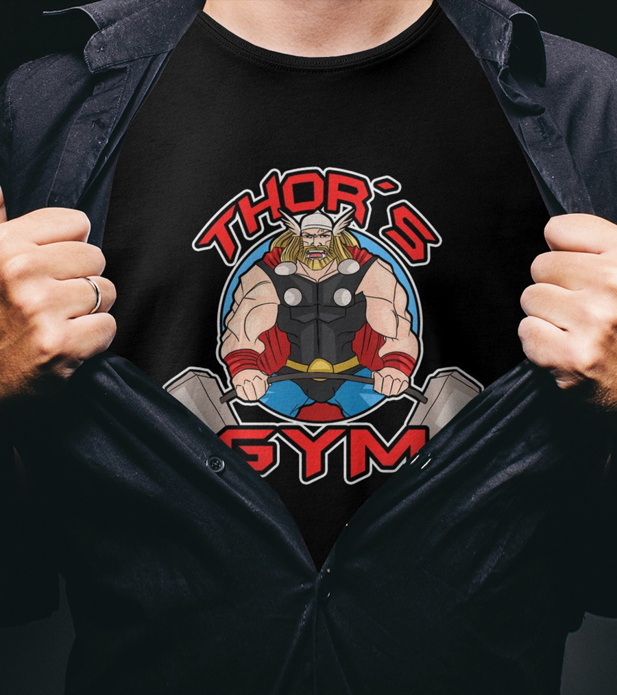 Thor's Gym Hammer Workout Viking Strength Training T-Shirt