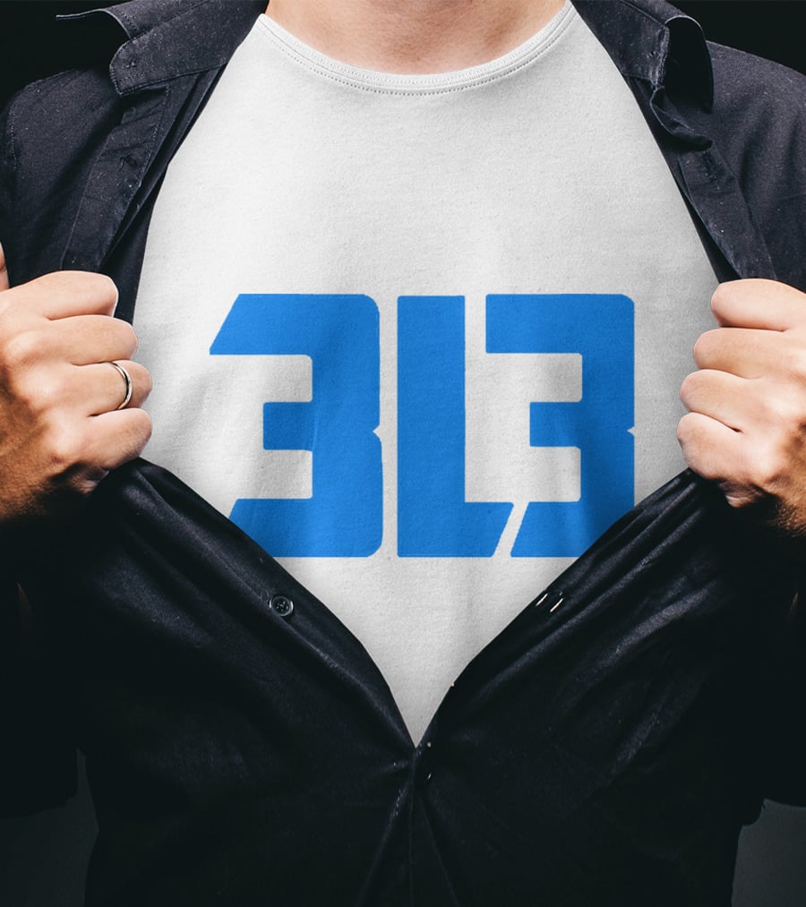 Detroit Lions 313 Bold Blue T-Shirt