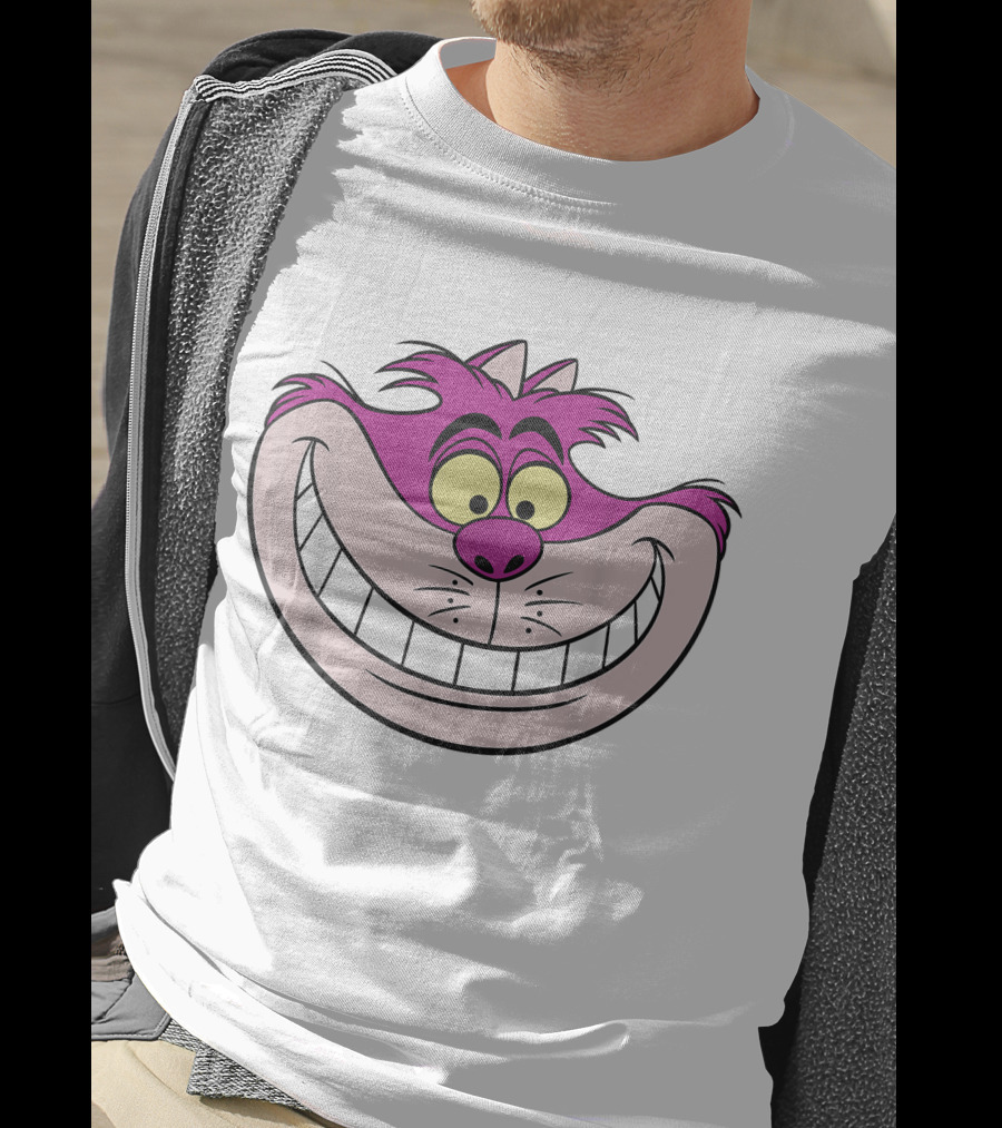 Disney Alice In Wonderland Cheshire Cat Grinning Face T-Shirt