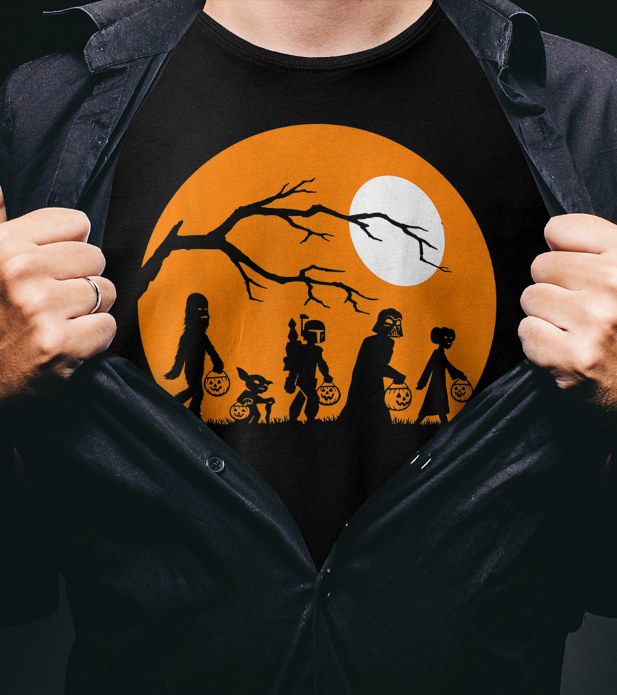 Trick Or Treat Halloween Characters Star Wars T-Shirt