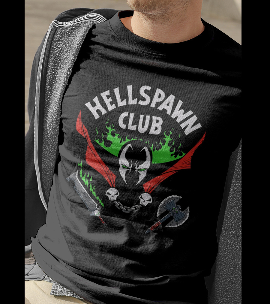 Hellspawn Club Spawn Comic Flame Weapons Iconic T-Shirt
