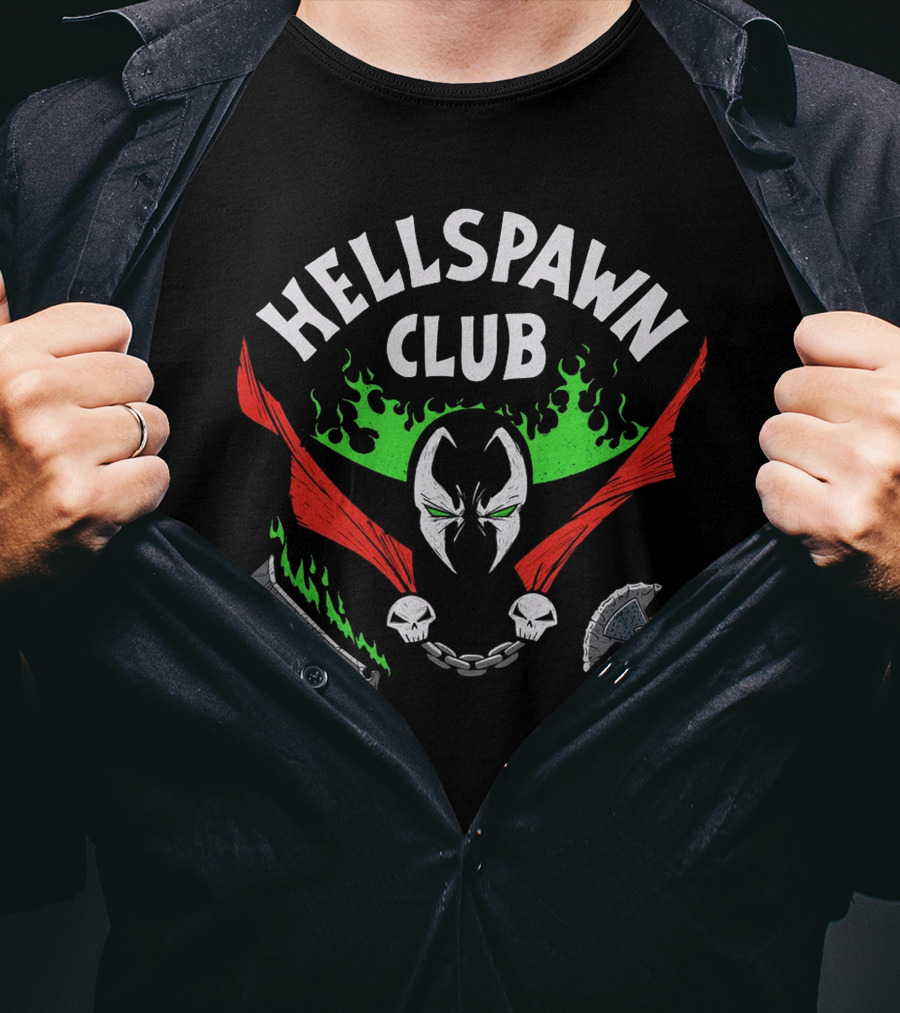 Hellspawn Club Spawn Comic Flame Weapons Iconic T-Shirt