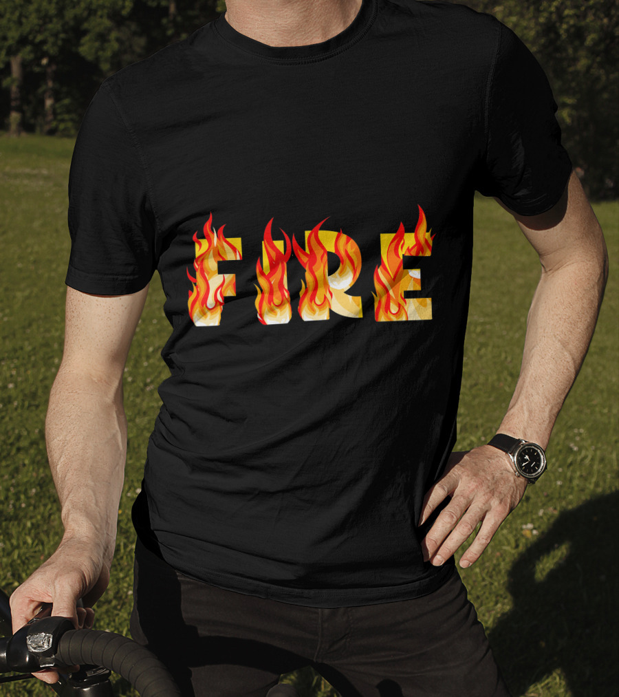 FIRE Couple DIY Flame Letters T-Shirt