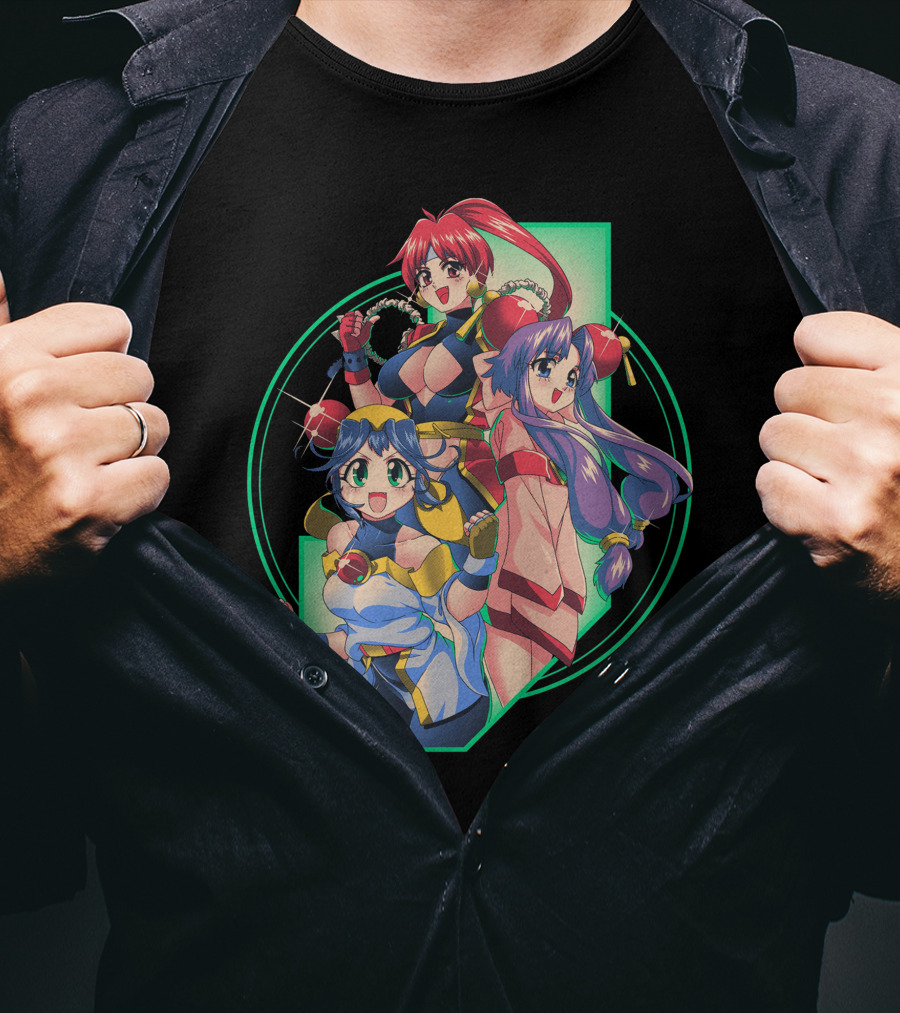 Robot Hearts Anime Trio Warriors T-Shirt
