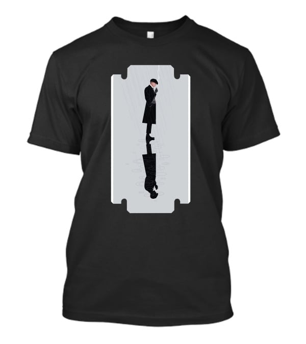 Thomas Shelby Reflective Razor Blade Shadow Image T-Shirt