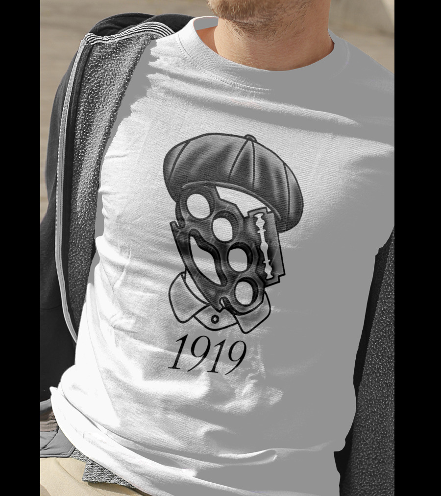 Peaky Blinders Shelby 1919 Razor Blade And Brass Knuckles T-Shirt