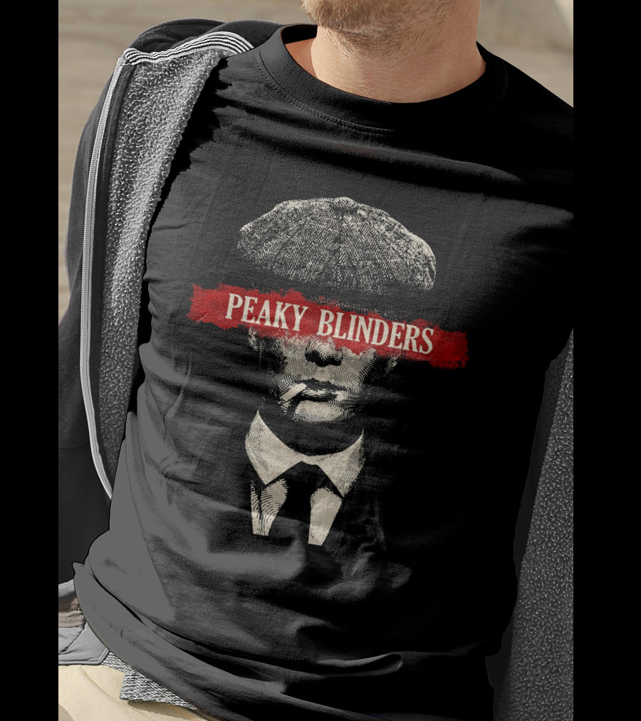 Peaky Blinders Smoking Man With Newsboy Cap T-Shirt