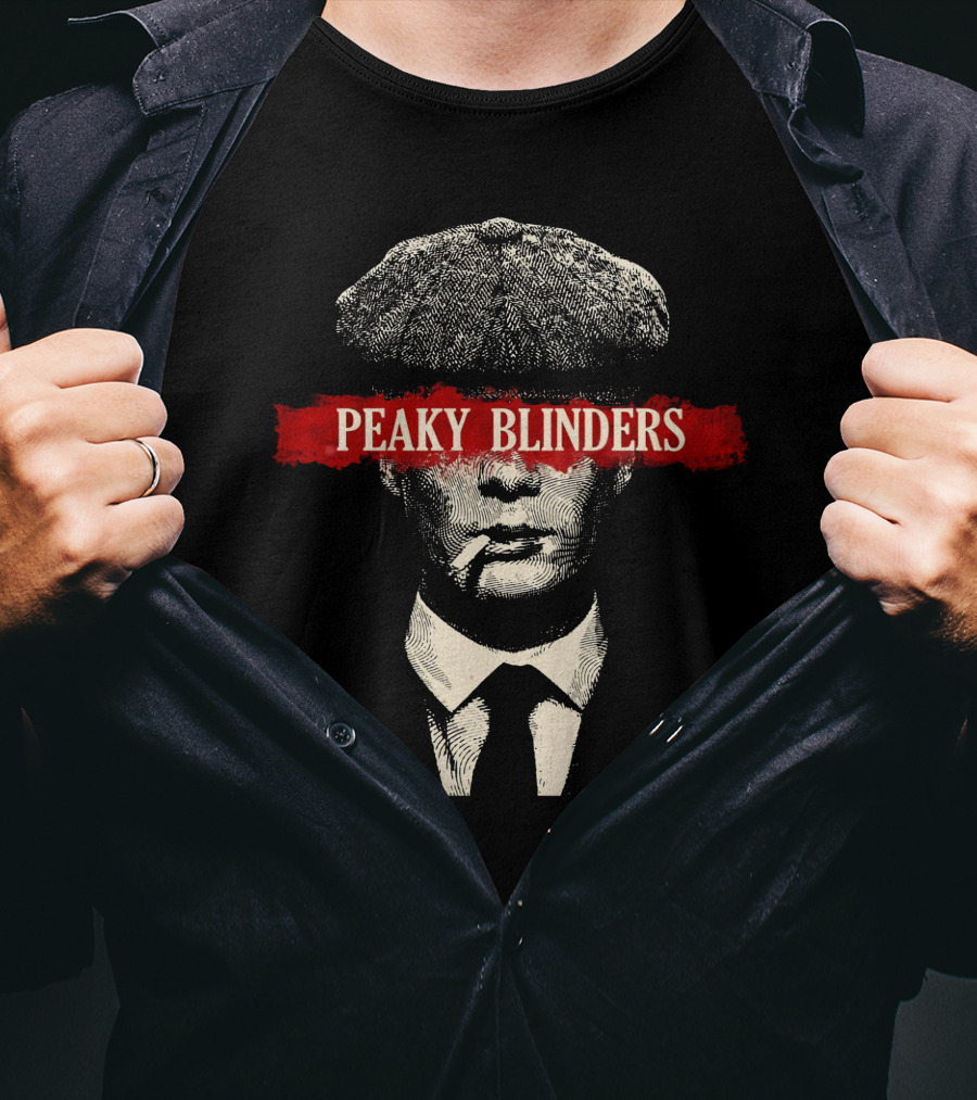 Peaky Blinders Smoking Man With Newsboy Cap T-Shirt