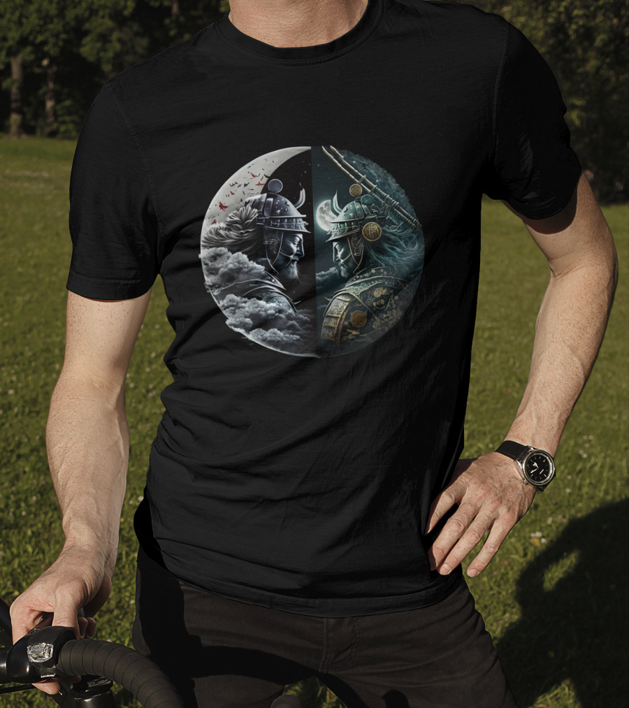 Moonlight Samurai Yin Yang Warriors T-Shirt
