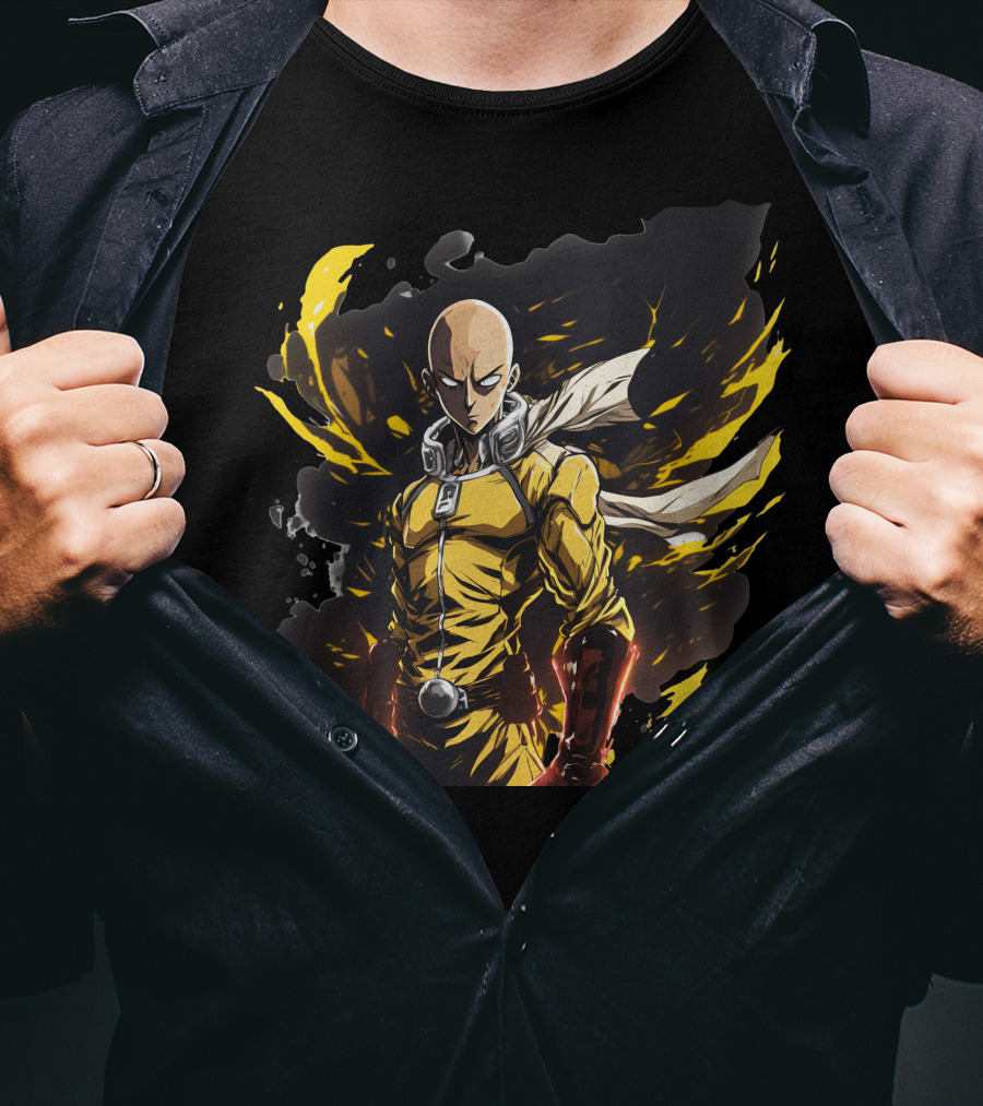 Saitama One Punch Man Heroic Anime Character T-Shirt
