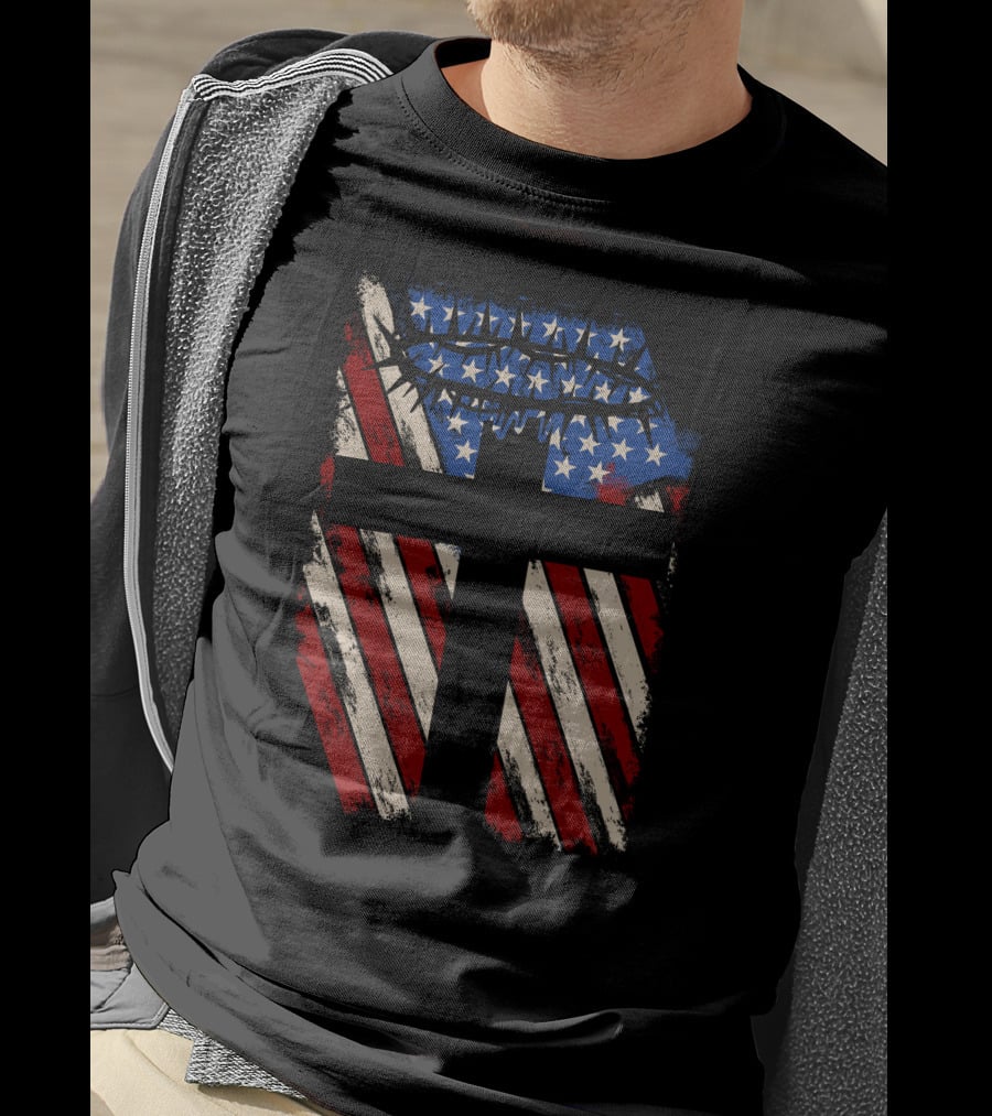 God Protect America American Flag Cross With Crown Of Thorns T-Shirt
