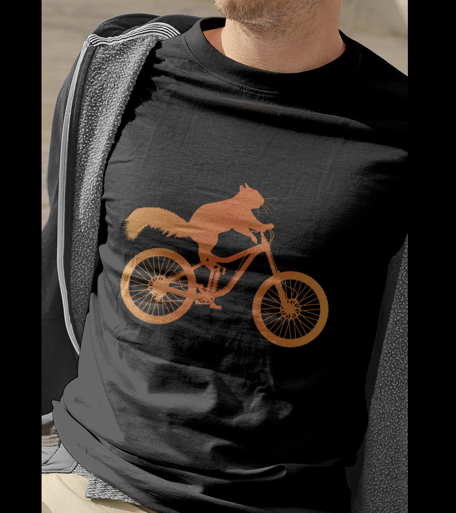 Cycling Squirrel Adventure On Mountain Bike T-Shirt