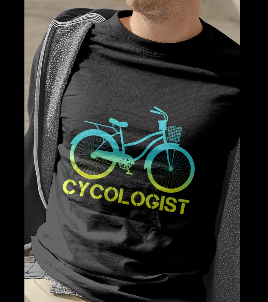 CYCOLOGIST Bicycle With Gradient Colors T-Shirt