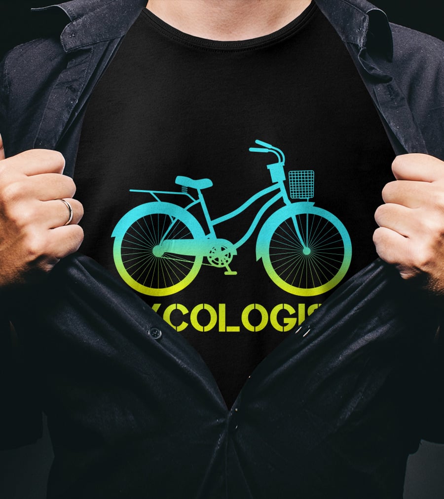 CYCOLOGIST Bicycle With Gradient Colors T-Shirt