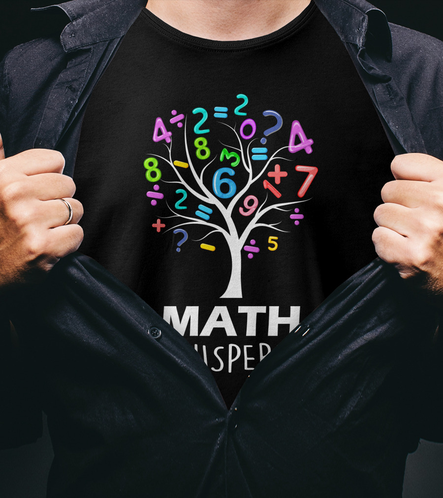 MATH WHISPERER Numerals And Symbols Tree T-Shirt