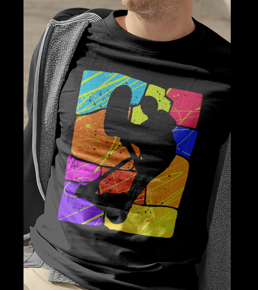 Awesome Scooter Teens Colorful Silhouette Adventure T-Shirt