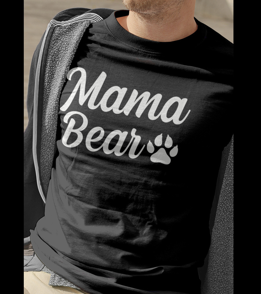 Mama Bear Paw Print Bear Lover T-Shirt
