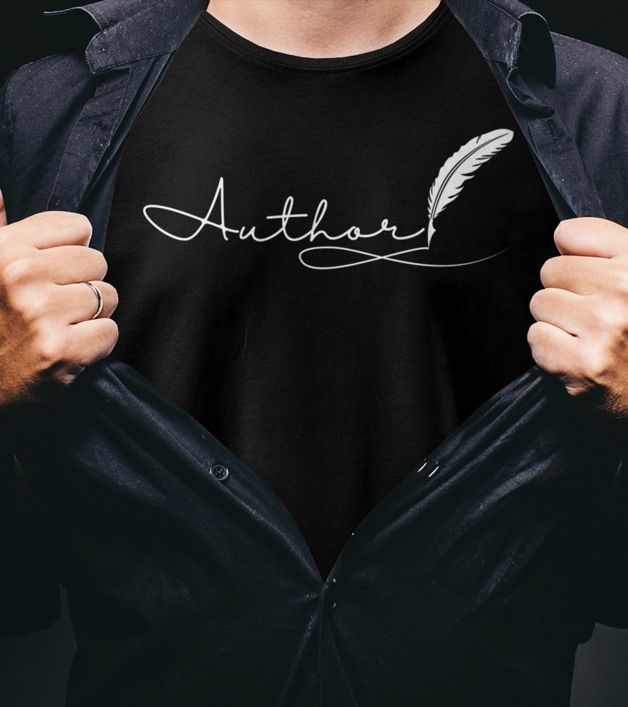 Author Journalist Book Writer Novelist And Storytellers Quill T-Shirt