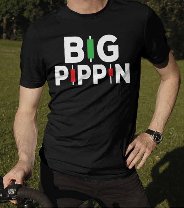 Big Pippin Stock Day Trader Trading Forex Investor Candlestick Chart Graphics T-Shirt