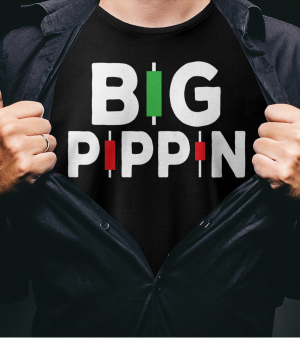 Big Pippin Stock Day Trader Trading Forex Investor Candlestick Chart Graphics T-Shirt