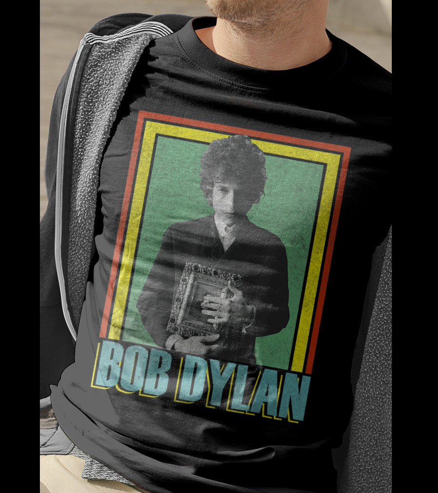 Bob Dylan Holding Framed Picture T-Shirt