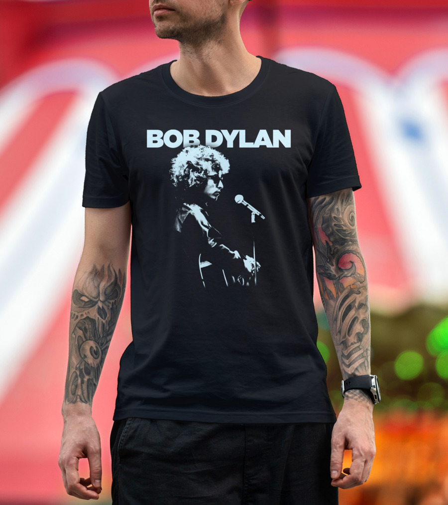 Bob Dylan Profile Microphone T-Shirt