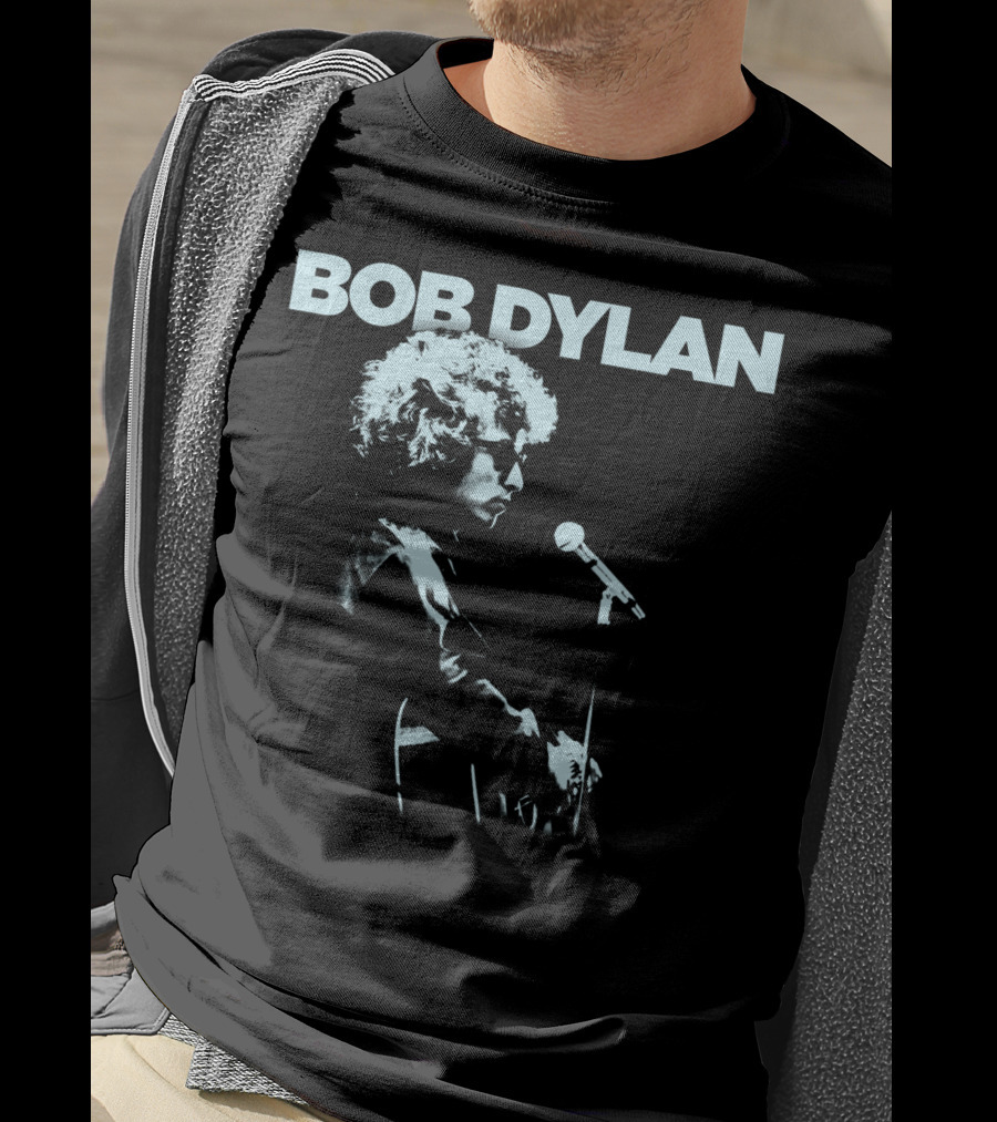 Bob Dylan Profile Microphone T-Shirt