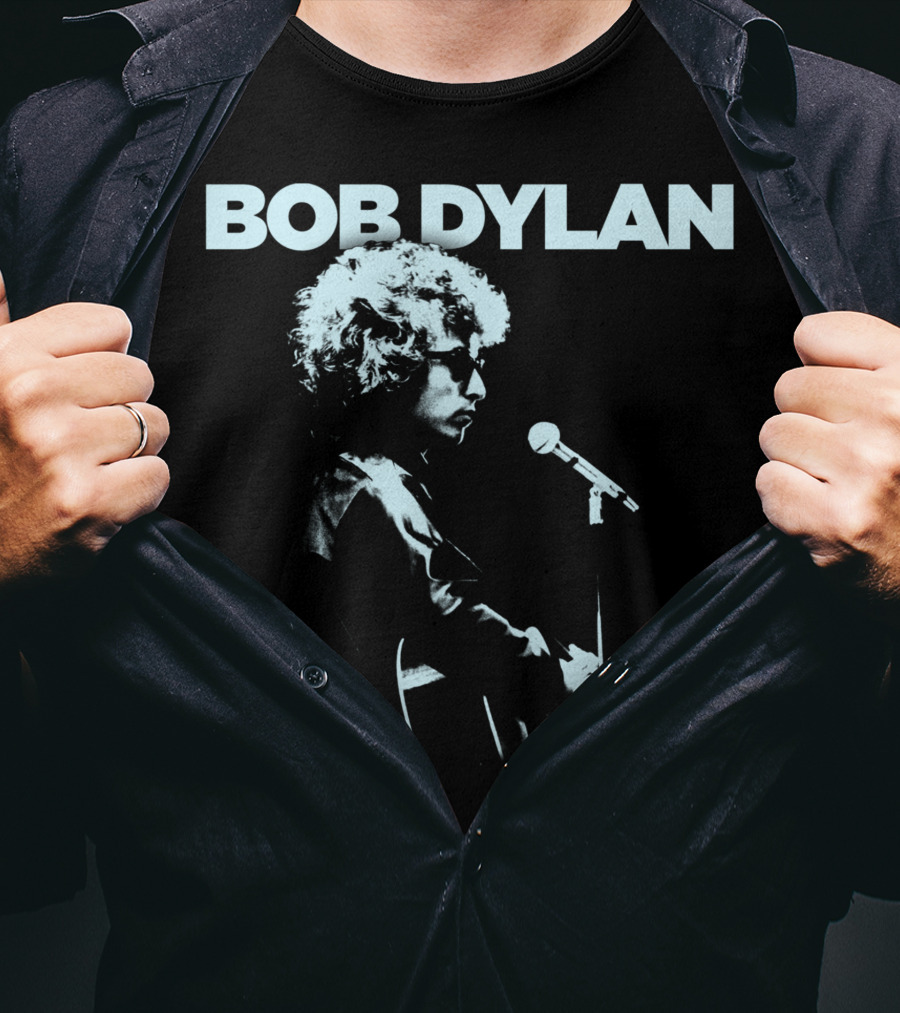 Bob Dylan Profile Microphone T-Shirt