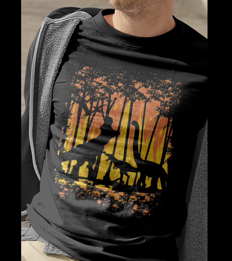 Dinosaurs Wildlife Dinos In Wild Forest T-Shirt