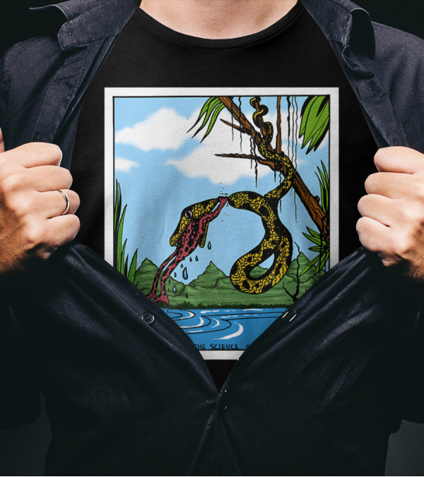 Born Civilized The Science Of Life Dont Give Up Frog Snake Reptile T-Shirt