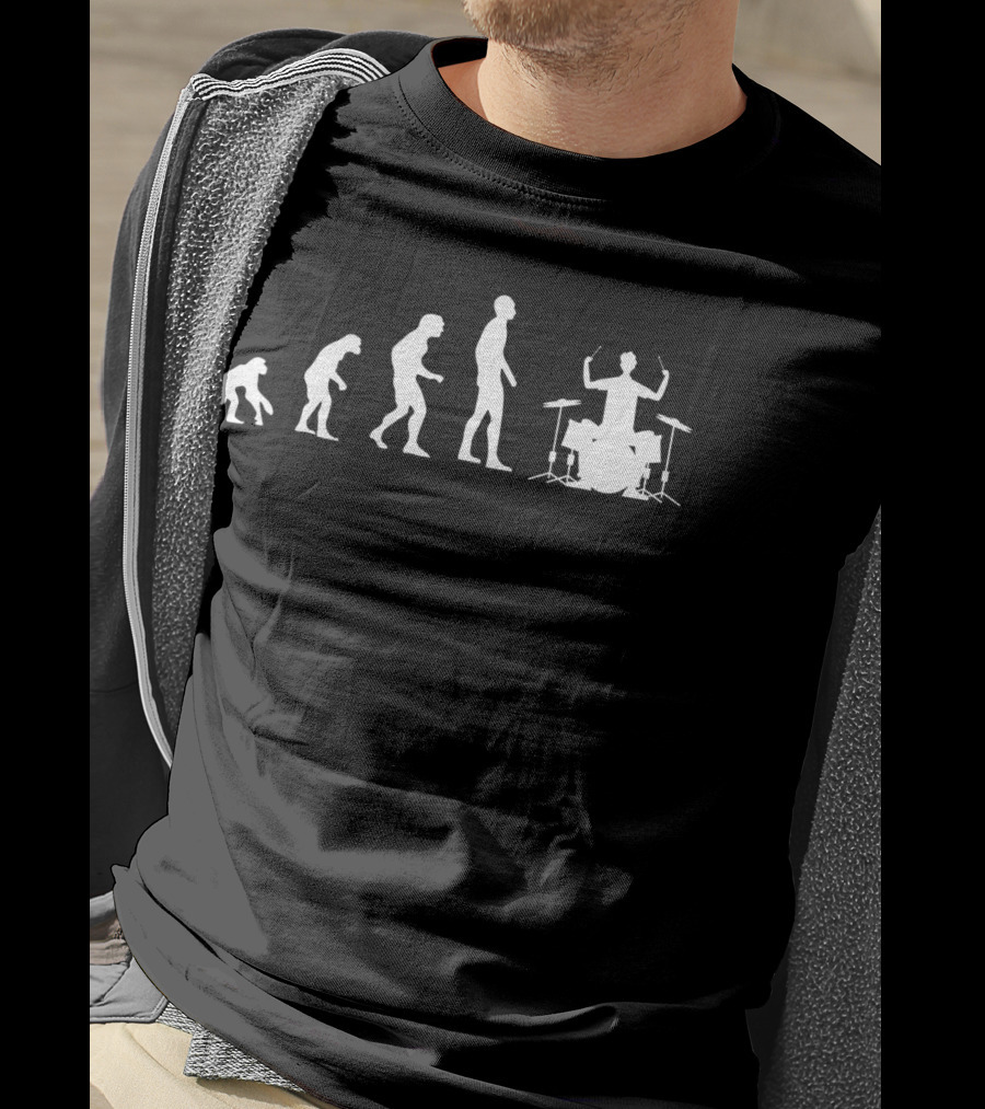 Drummer Evolution Drum Band Journey T-Shirt