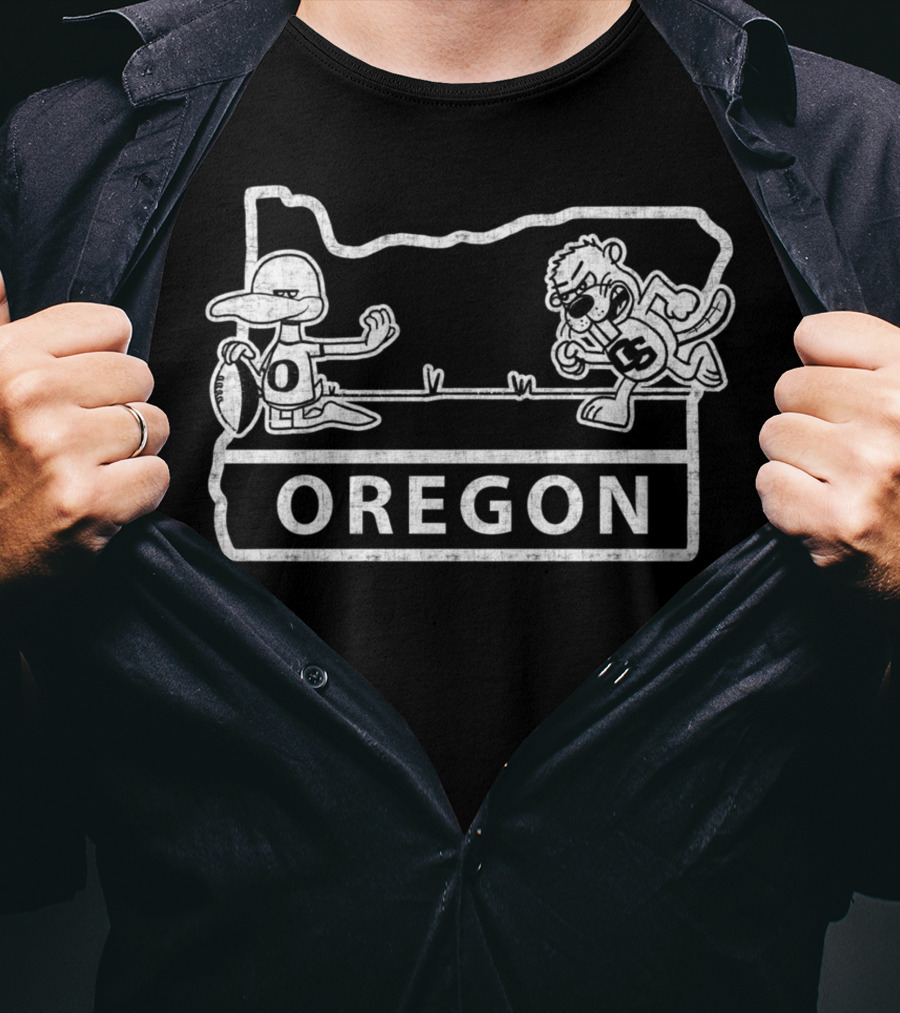Oregon Ducks Beavers Rivalry College Football Showdown T-Shirt