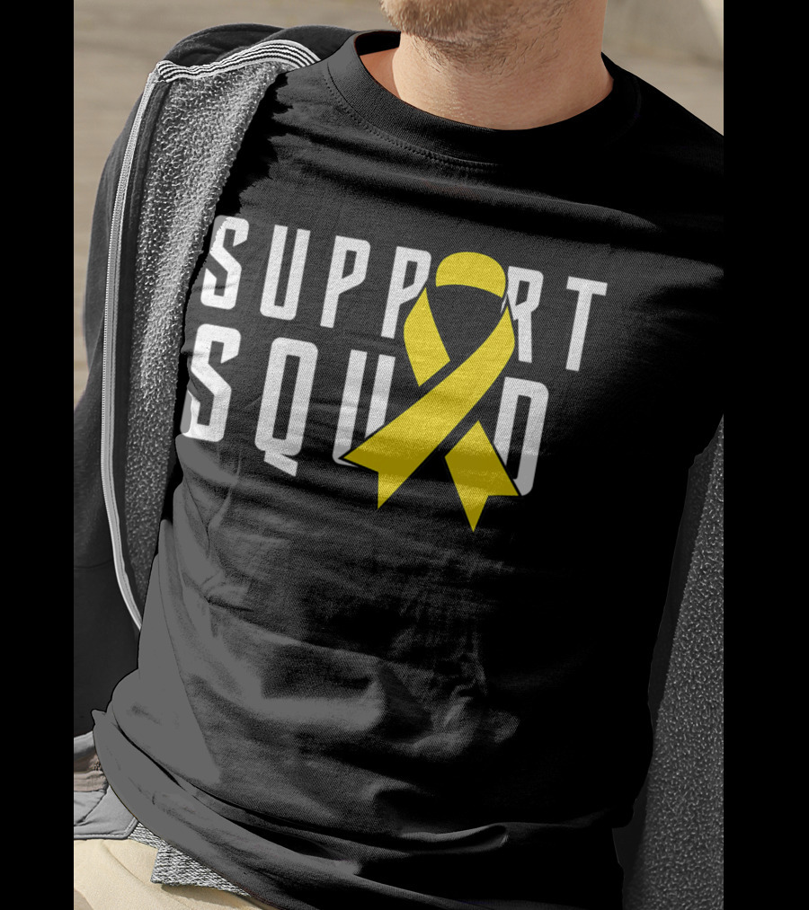 Support Squad Yellow Ribbon Endometriosis Awareness T-Shirt