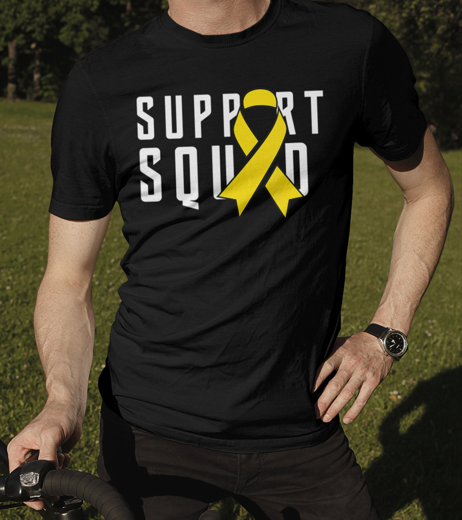 Support Squad Yellow Ribbon Endometriosis Awareness T-Shirt