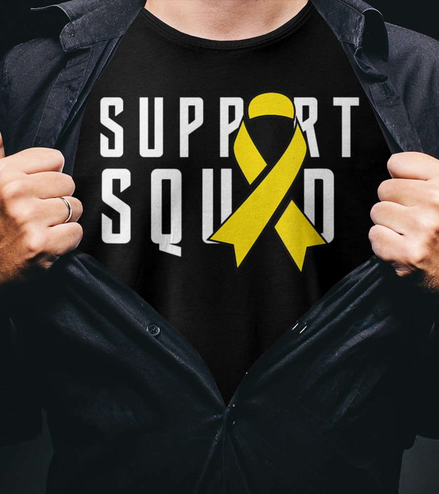 Support Squad Yellow Ribbon Endometriosis Awareness T-Shirt