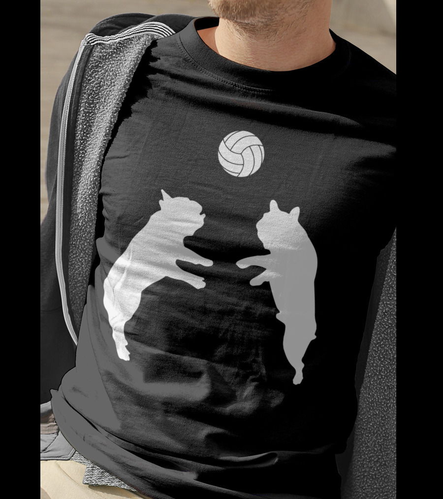 Frenchie Volleyball French Bulldog Playing Ball T-Shirt