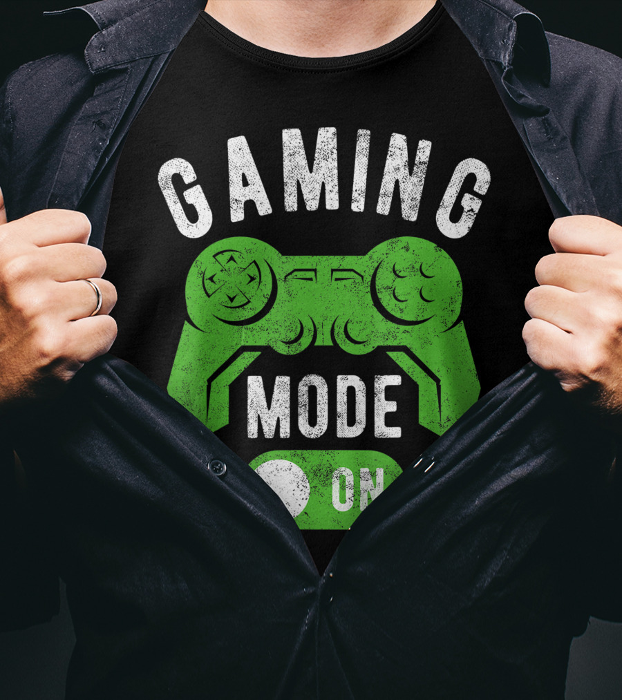 Gaming Mode On Gamer Life Cool Gamer Controller T-Shirt
