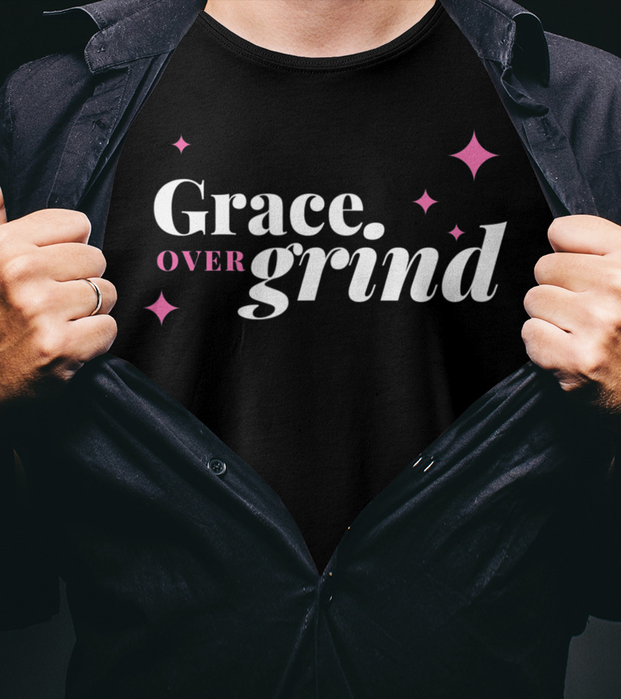 Grace Over Grind Christian Stars And Elegance T-Shirt