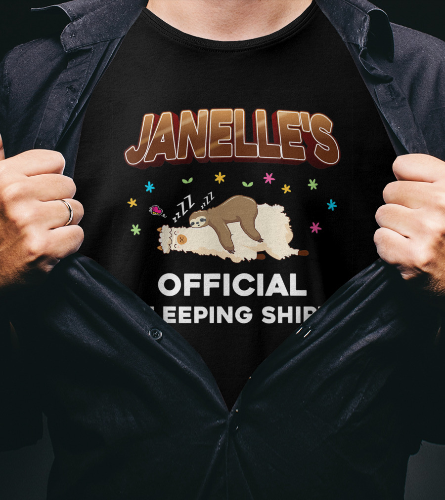 Janelle's Official Sleeping Shirt With Sloth T-Shirt