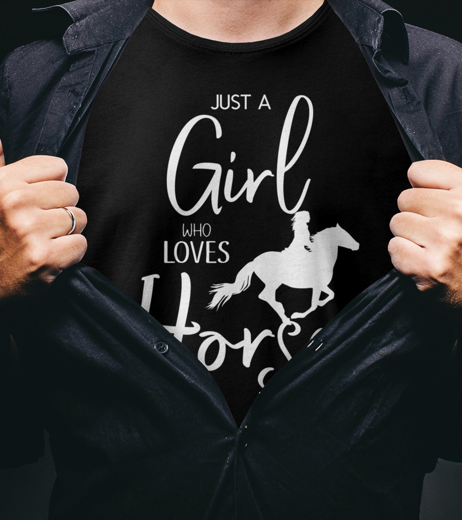 Just A Girl Who Loves Horses Riding Passion T-Shirt