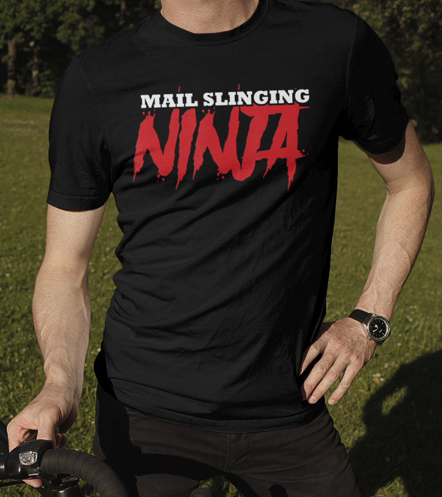 Mail Slinging Ninja Postal Worker Courier Mailman T-Shirt