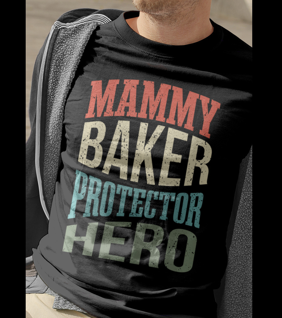 Mammy Baker Protector Hero Mom Profession Superhero Baker T-Shirt