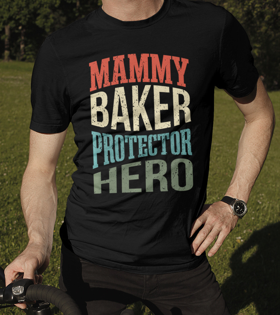Mammy Baker Protector Hero Mom Profession Superhero Baker T-Shirt