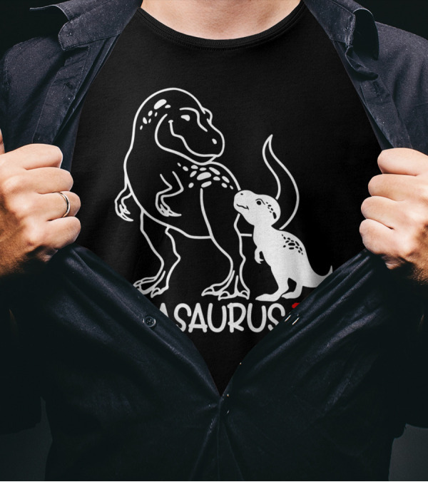 Dadasaurus Rex Papa Saurus Daddy T-Rex Dinosaur Father's Day T-Shirt