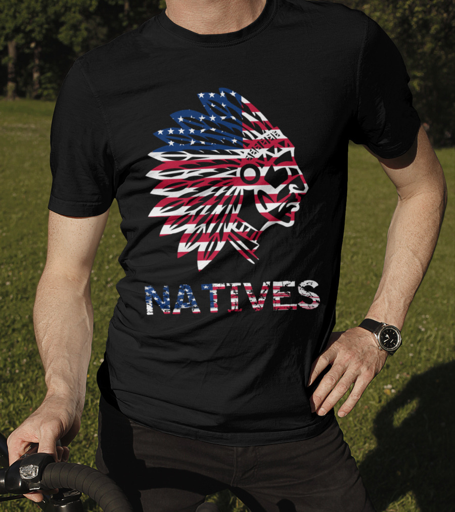 Native American Chief Natives USA Flag T-Shirt