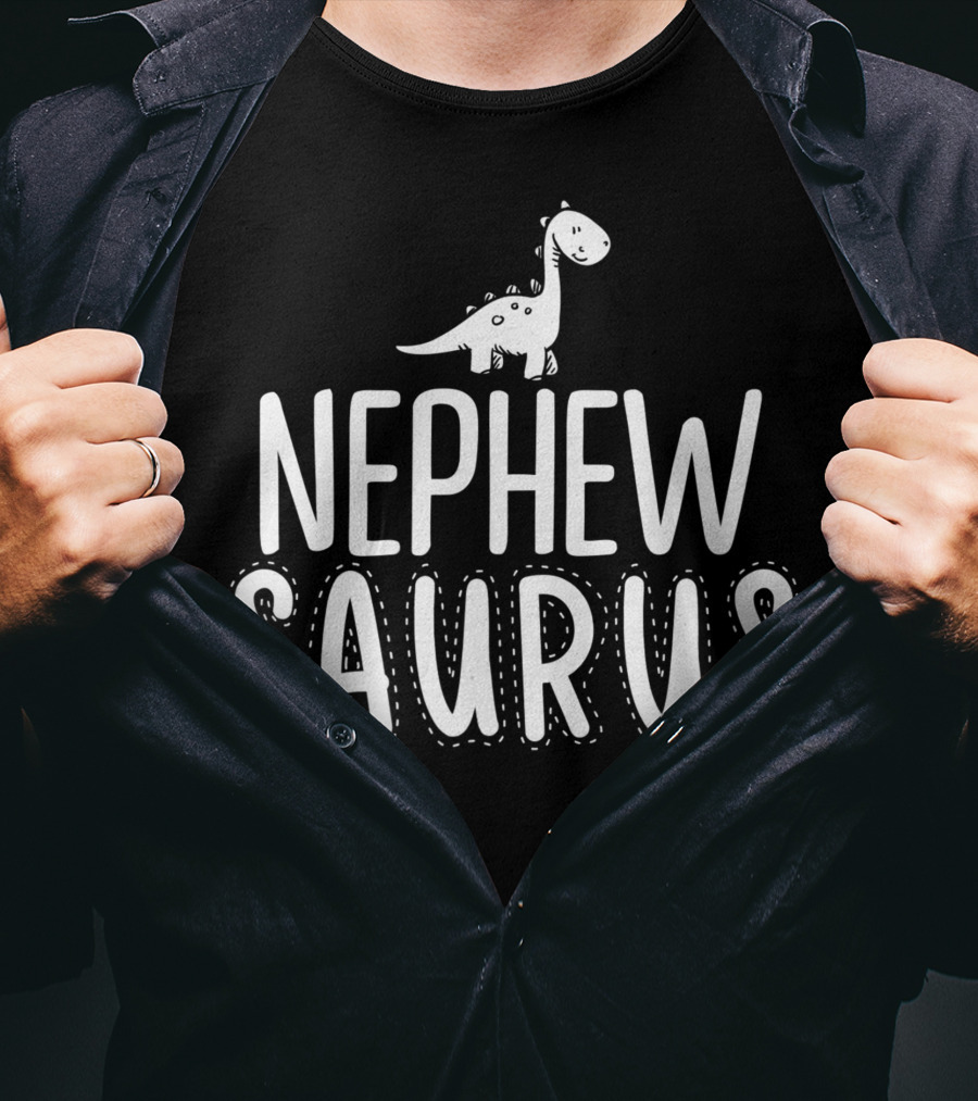 Nephew Saurus Dinosaur With Cute Cartoon T-Shirt