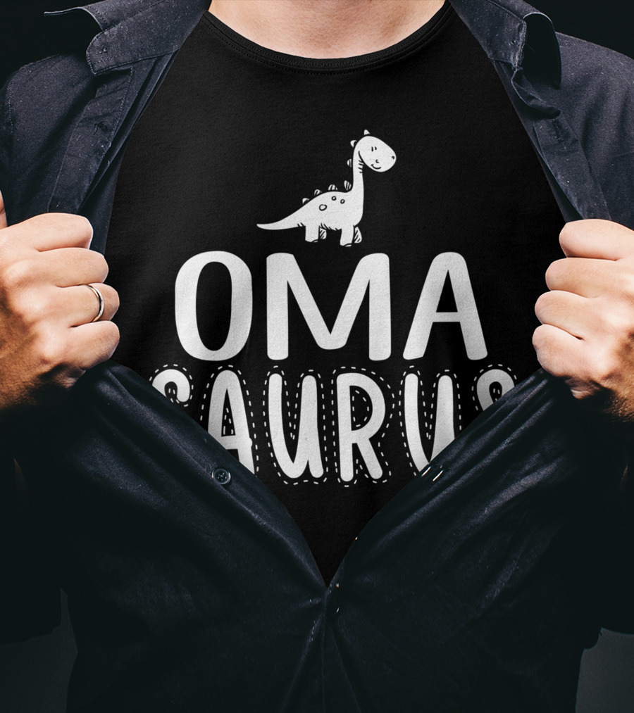 Oma Saurus Dinosaur Cute Family Grandma Gift T-Shirt