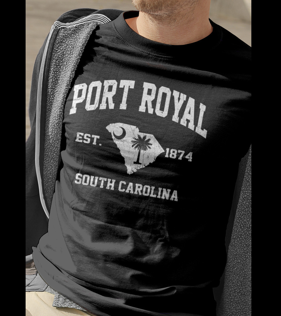 Port Royal South Carolina Est. 1874 Vintage State Athletic T-Shirt