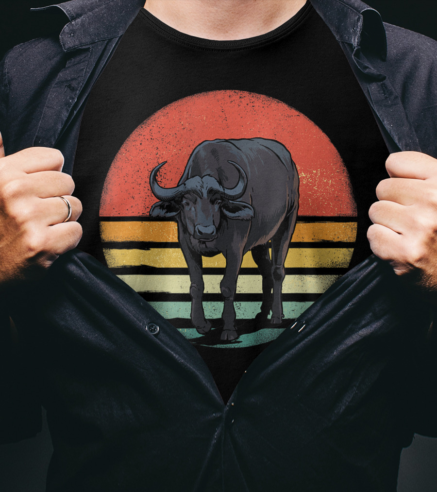 Retro Vintage Buffalo Nature Lover T-Shirt